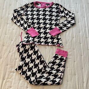 Victoria's Secret Pajama Set - Black and white Houndstooth
